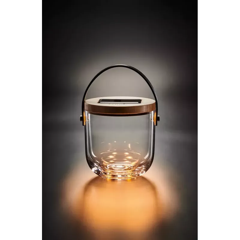 Pöytävalaisin Krinner LUMIX Deco Glass Basic LED läpinäkyvä bambu lasi