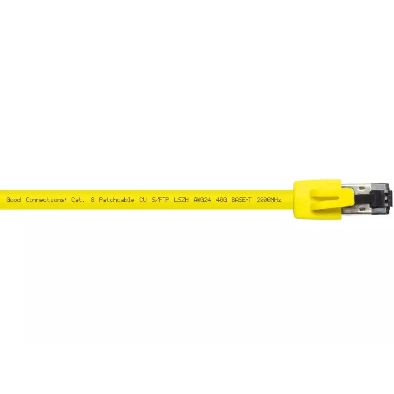 Verkkokaapeli Alcasa 8080-075Y keltainen 7,5 m Cat8.1 S/FTP