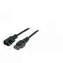Virtakaapeli EFB Elektronik EK601SW.1 musta 1 m C14 C13