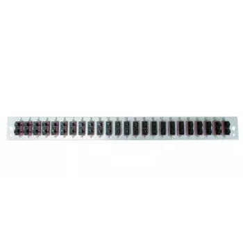 Kytkentäpaneelin lisävaruste EFB Elektronik SB-FP-24SC-D-V-OM3 — 1U rack-asennus, 432×13×43,5 mm, harmaa