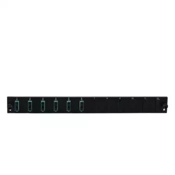Kytkentäpaneelin lisävaruste EFB Elektronik SB-FP-S-6SC-D-V-OM3 — 1HE rack-asennus, 6× SC-duplex, OM3, 432×13×43,5 mm, musta