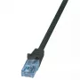 Verkkokaapeli LogiLink CP3023U RJ-45 Cat6a 0,5 m musta