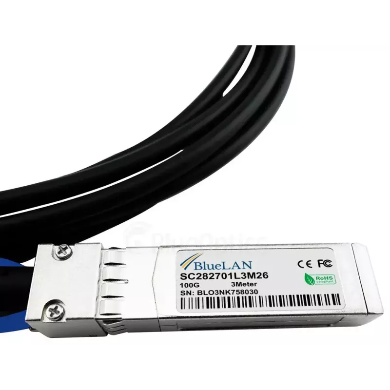 Verkkokaapeli BlueOptics YFNDD-BL QSFP28 4xSFP28 InfiniBand 2 m oranssi