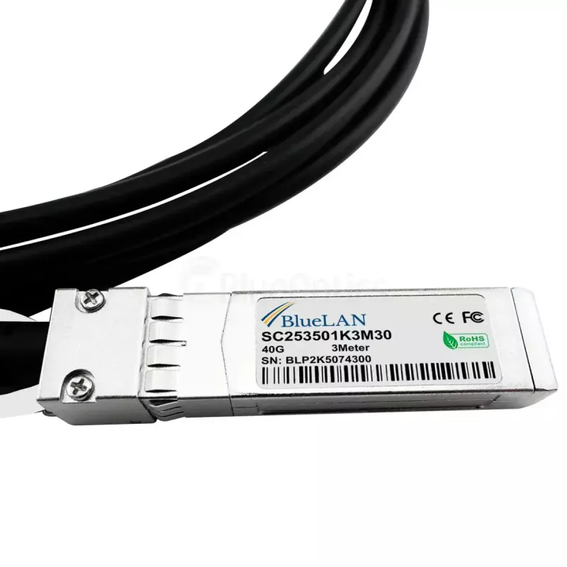 Verkkokaapeli BlueOptics ET7402-25DAC-2M-BL QSFP28 4xSFP28 InfiniBand 2 m musta