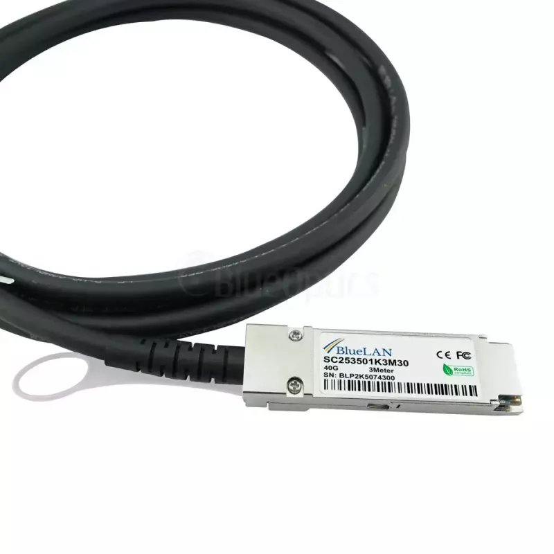 Verkkokaapeli BlueOptics ET7402-25DAC-2M-BL QSFP28 4xSFP28 InfiniBand 2 m musta