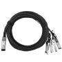 Verkkokaapeli BlueOptics ET7402-25DAC-2M-BL QSFP28 4xSFP28 InfiniBand 2 m musta