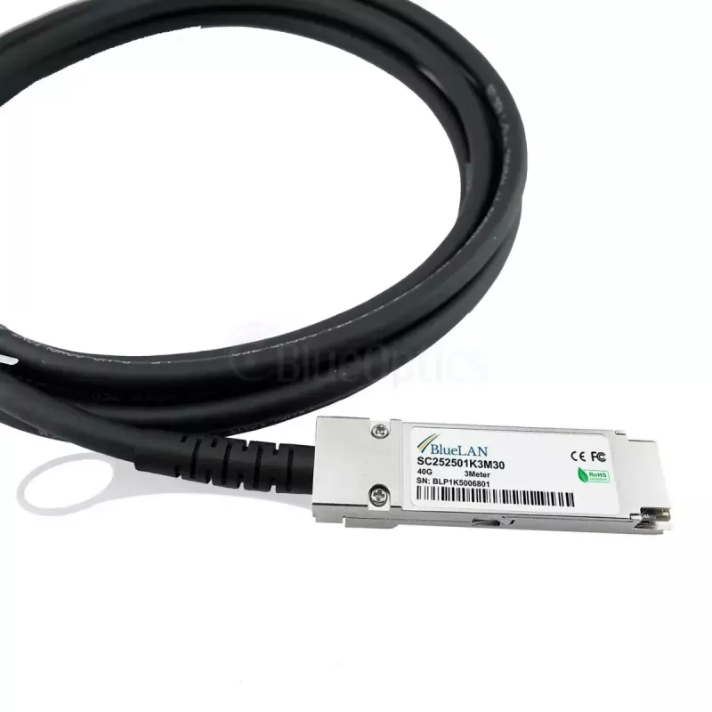 DAC-kaapeli BlueOptics EQPC40PC030C0100-BL QSFP InfiniBand 3 m musta