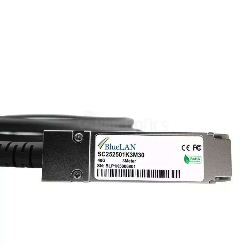 DAC-kaapeli BlueOptics EQPC40PC030C0100-BL QSFP InfiniBand 3 m musta