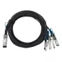 DAC-kaapeli BlueOptics MCP7F00-A01AR-BL 2 m QSFP28 4x SFP28 musta