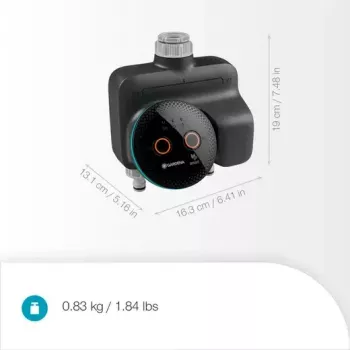 GARDENA smart home -kastelunohjaus Wireless 19034-20 — Bluetooth, paristokäyttöinen (AA), musta