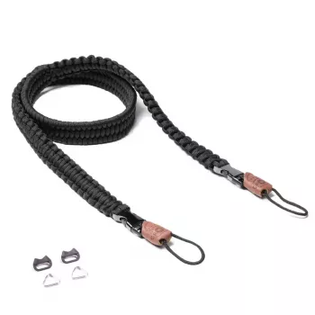 C-ROPE Traveler Paracord -kameranhihna, 100 cm, Silent Black