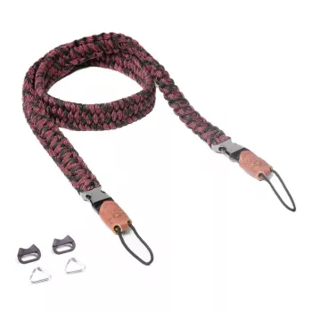 C-ROPE Traveler Paracord -kameranhihna, 100 cm, Red Dots