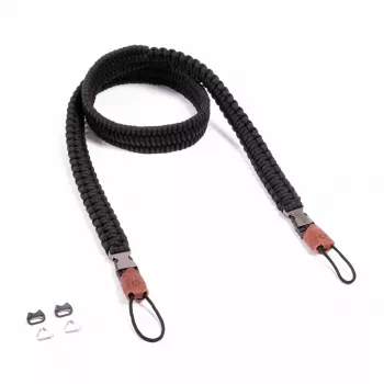 C-ROPE Traveler Paracord -kameranhihna, 125 cm, Silent Black