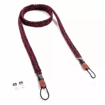 C-ROPE Traveler Paracord -kameranhihna, 140 cm, Red Dots