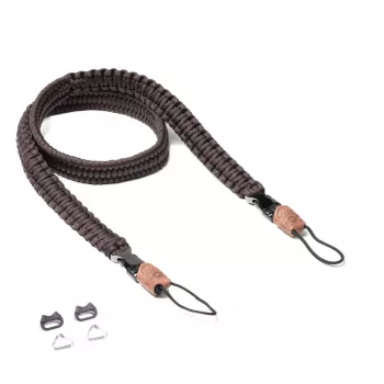 C-ROPE Traveler Paracord -kameranhihna, 100 cm, Dark Coffee