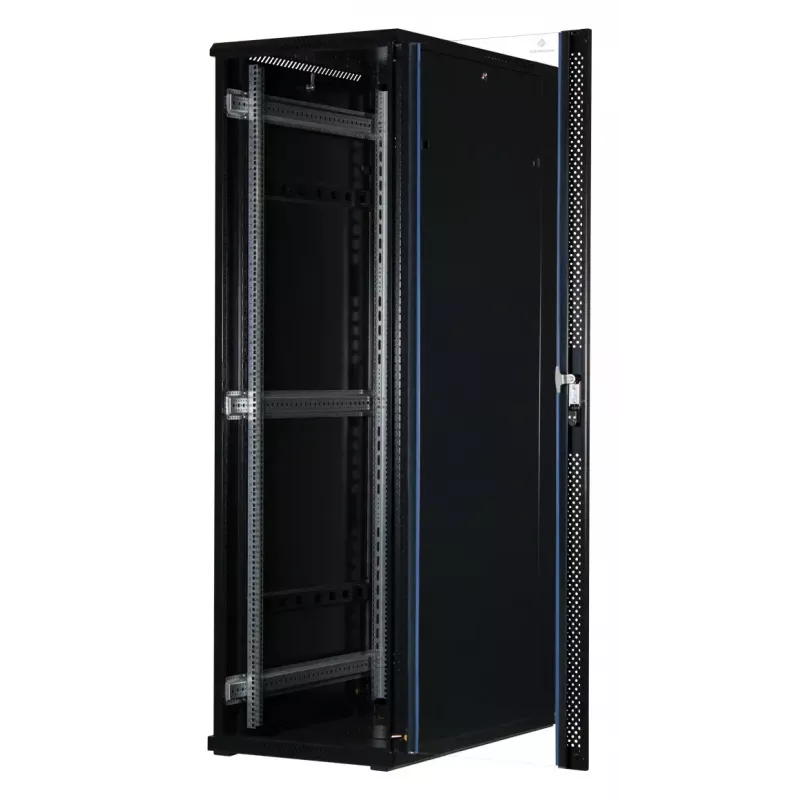 42U palvelinkaappi Rockstable RS19-6042 karkaistulla lasilla