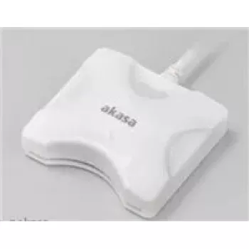 Kortinlukija Akasa AK-CR-03WHV2 USB 3.0 valkoinen, ulkoinen monipaikkainen lukija SD/microSD/CF/Memory Stick -korteille