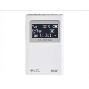 Sangean DPR-39 DAB+ FM LCD -matkaradio valkoinen