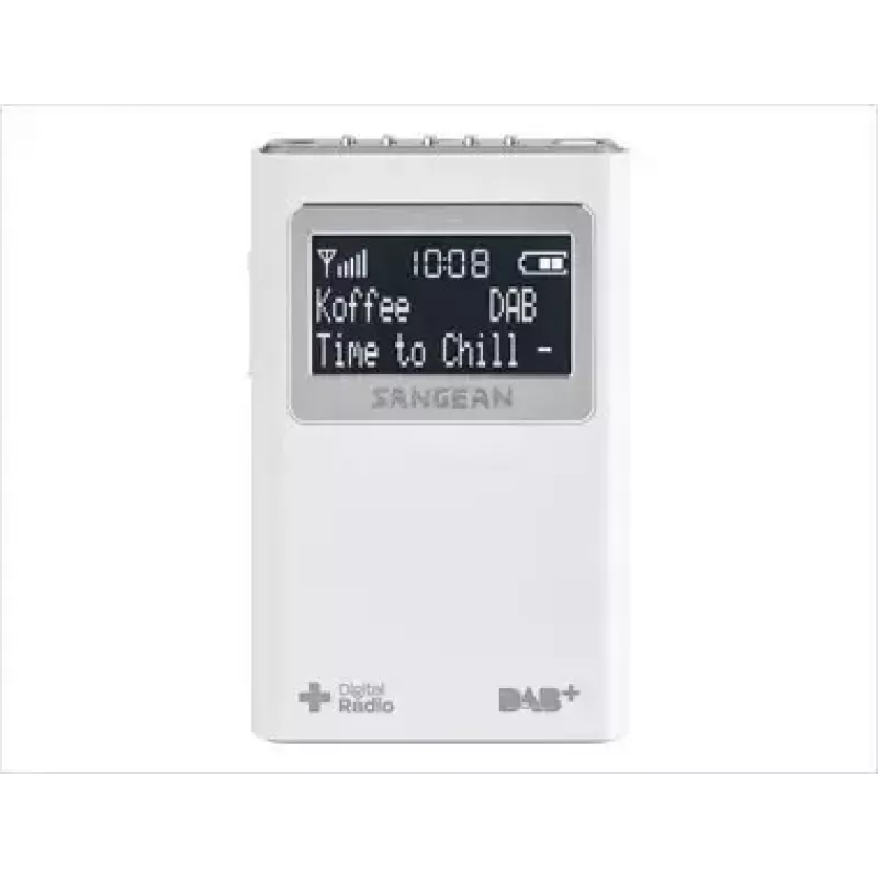 Sangean DPR-39 DAB+ FM LCD -matkaradio valkoinen