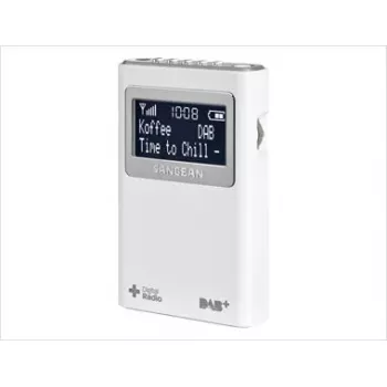 Sangean DPR-39 DAB+ FM LCD -matkaradio valkoinen