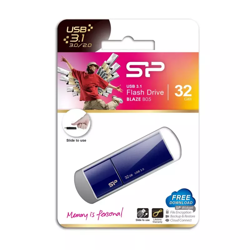 USB-muistitikku Silicon Power 32 GB USB Type-A 3.2 Gen 1 Blaze B05