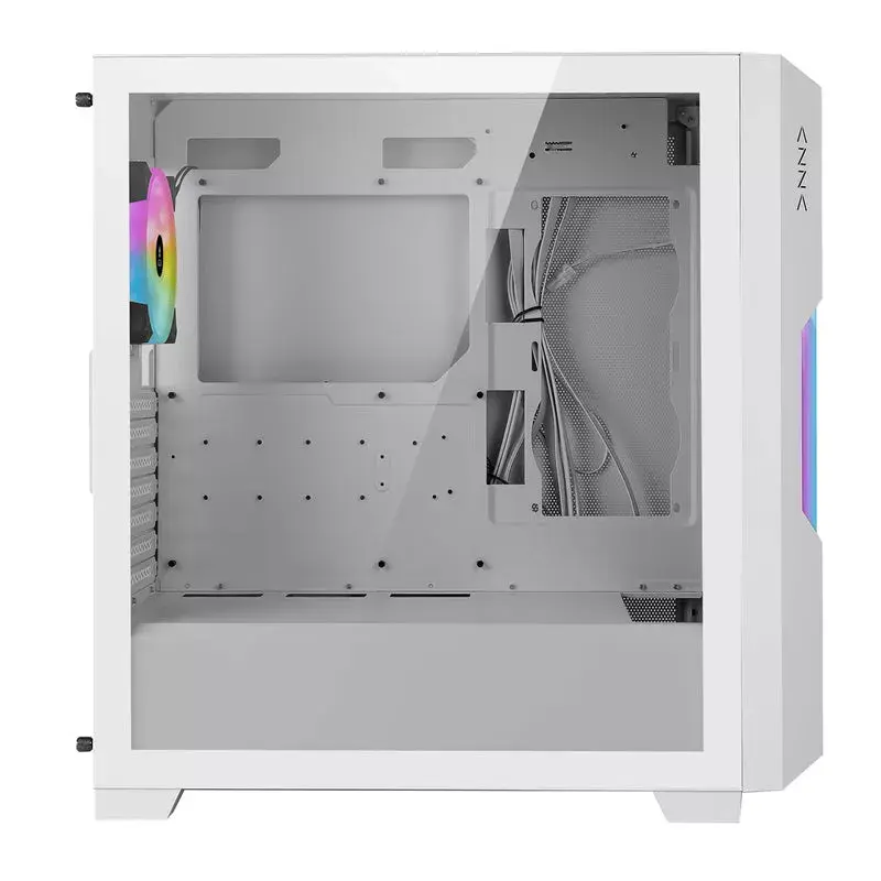 PC-kotelo Azza Guardian Glass Midi Tower valkoinen