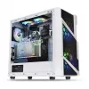 PC-kotelo Thermaltake Commander C31 TG Snow ARGB Edition Midi Tower musta, valkoinen