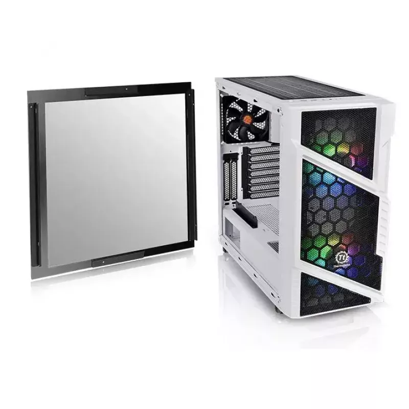 PC-kotelo Thermaltake Commander C31 TG Snow ARGB Edition Midi Tower musta, valkoinen