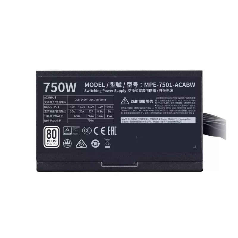 Virtalähde Cooler Master MWE 750 White 750 W