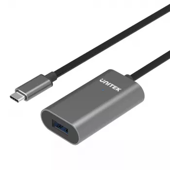 USB-kaapeli UNITEK U304A USB 3.2 Gen 1 5m USB-C - USB-A harmaa
