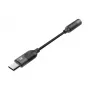 Matkapuhelinkaapeli UNITEK M1204A USB-C - 3,5 mm musta 0,1 m