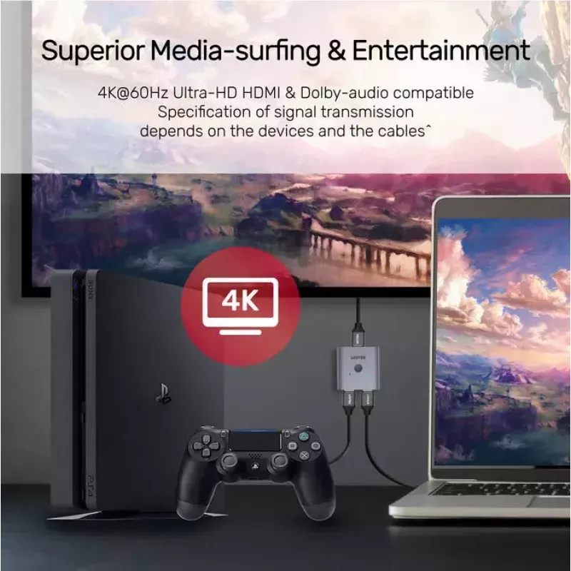 Videosplitteri UNITEK V1127A HDMI 2x HDMI