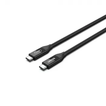 USB4 Gen 2x2 USB-C-kaapeli Unitek C14100BK-0.8M — 0,8 m, USB-C - USB-C, 40 Gbit/s, musta