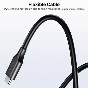 Virtakaapeli UNITEK C14115BK-1.8M USB-C DC 1,8 m 20 V 3,25 A