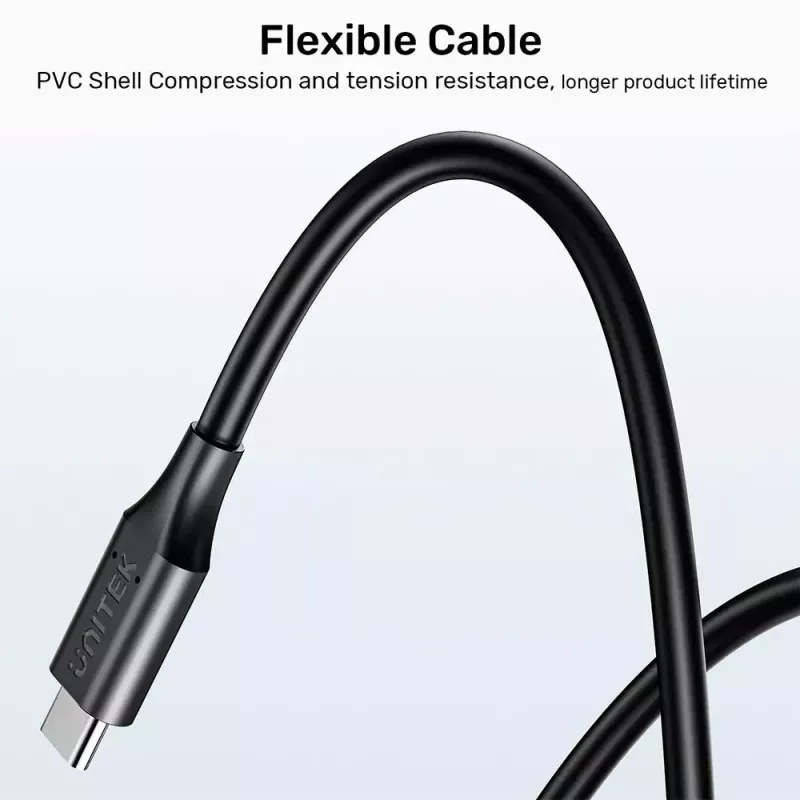 Virtakaapeli UNITEK C14115BK-1.8M USB-C DC 1,8 m 20 V 3,25 A