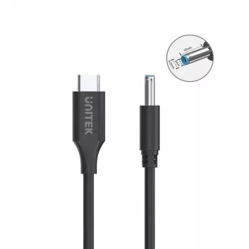Virtakaapeli UNITEK C14117BK-1.8M USB C DC 1,8 m 20 V 3,25 A