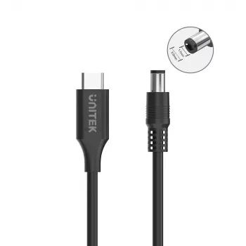 Virtakaapeli UNITEK C14119BK-1.8M 1.8m USB C DC 20V 3.25A