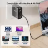 Virtakaapeli UNITEK C14121BK-1M musta MagSafe 3 USB C 1m 28V 5A