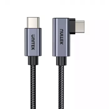 USB-kaapeli UNITEK C14123BK-1M 1 m USB 2.0 musta harmaa