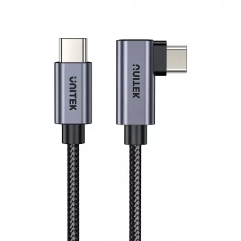 USB-kaapeli UNITEK C14123BK-3M USB 2.0 USB-C 3 m musta harmaa
