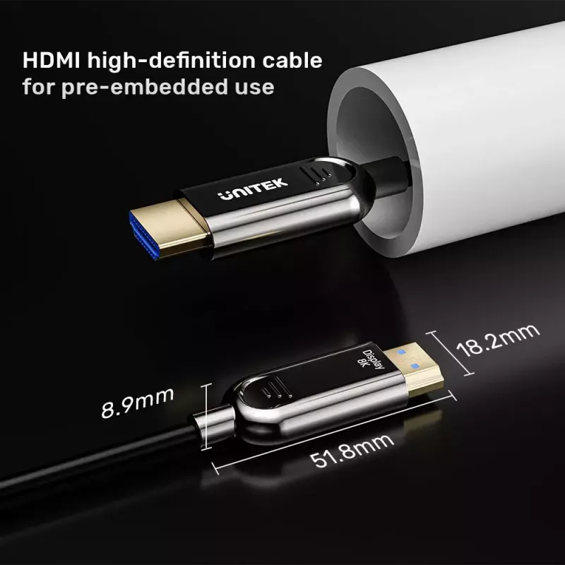 HDMI-kaapeli UNITEK C11085GY01-60M 60 m 2.1 48 Gbit/s musta