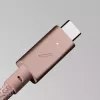 Native Union Belt Cable Pro USB-C - USB-C, 2,4 m, LED-näyttö, Rose