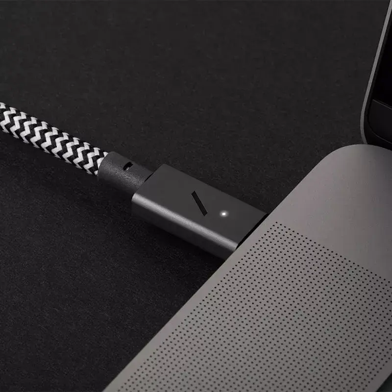 Native Union Belt Cable Pro USB-C - USB-C, 2,4 m, LED-näyttö, Rose