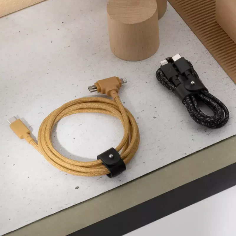 USB-C–USB-C / Lightning -kaapeli Native Union Belt Cable Duo, 1,5 m, vihreä