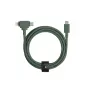 USB-C–USB-C / Lightning -kaapeli Native Union Belt Cable Duo, 1,5 m, vihreä