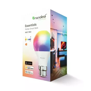 Älykäs LED-lamppu Nanoleaf Essentials A60 B22 Matter 9W 806 lm RGBCW 2700–6500K