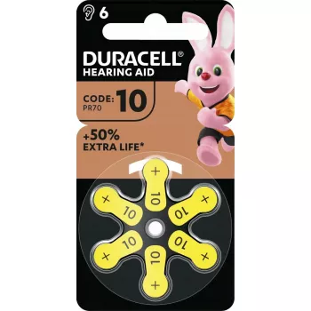 Duracell EasyTab kuulokojeen paristot koko 10, 6 kpl:n pakkaus