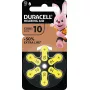 Duracell EasyTab kuulokojeen paristot koko 10, 6 kpl:n pakkaus