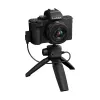 Panasonic Lumix DC-G100D musta kamerasarja H-FS 12-32 -objektiivilla ja DMW-SHGR2-kahvalla