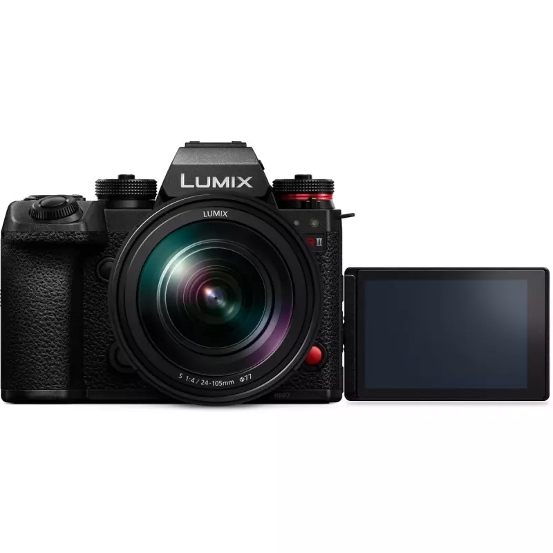 Peilitön kamera Panasonic Lumix DC-S1R II 24–105mm objektiivilla, 47,3MP täysikoko
